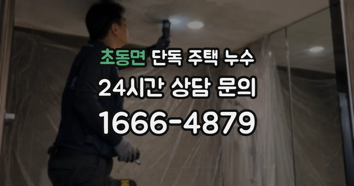 초동면 단독 주택 누수
