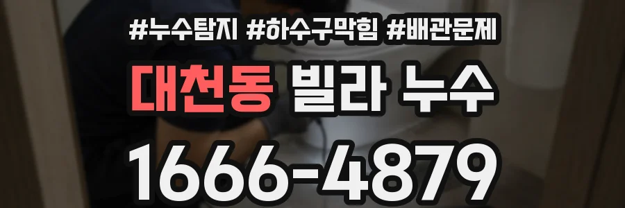 대천동 빌라 누수