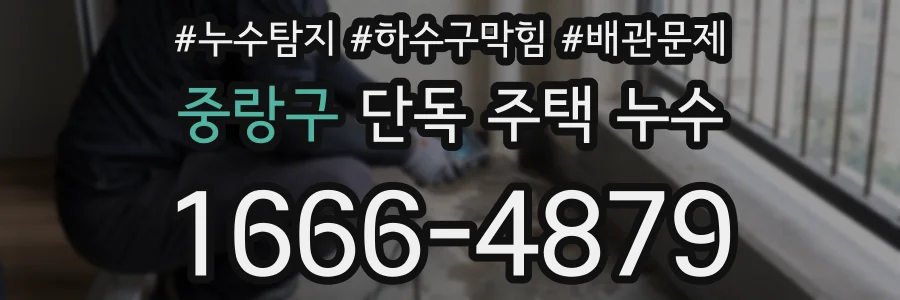 중랑구 단독 주택 누수