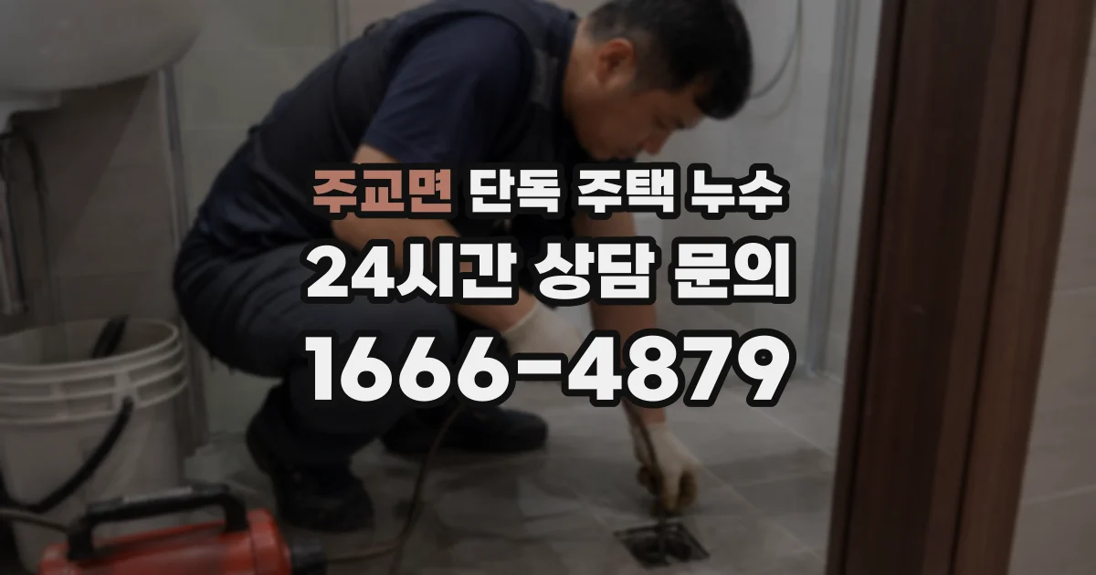 주교면 단독 주택 누수