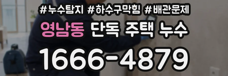 영남동 단독 주택 누수