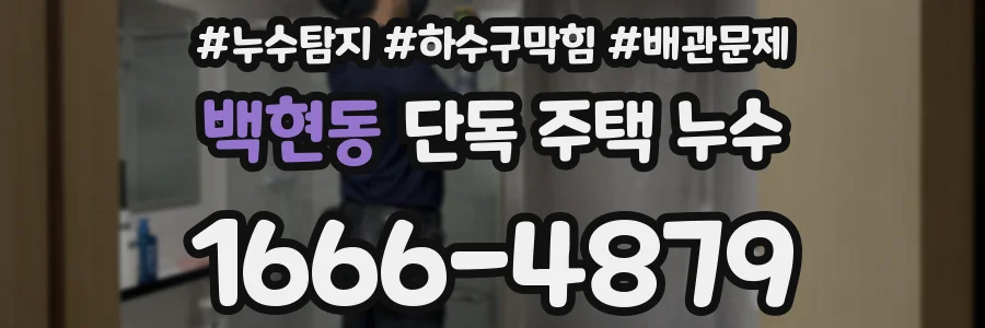 백현동 단독 주택 누수
