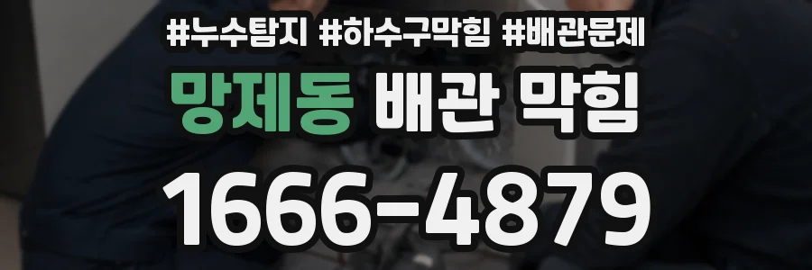 망제동 배관 막힘