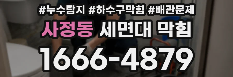 사정동 세면대 막힘