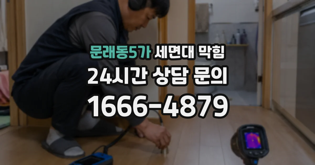 문래동5가 세면대 막힘