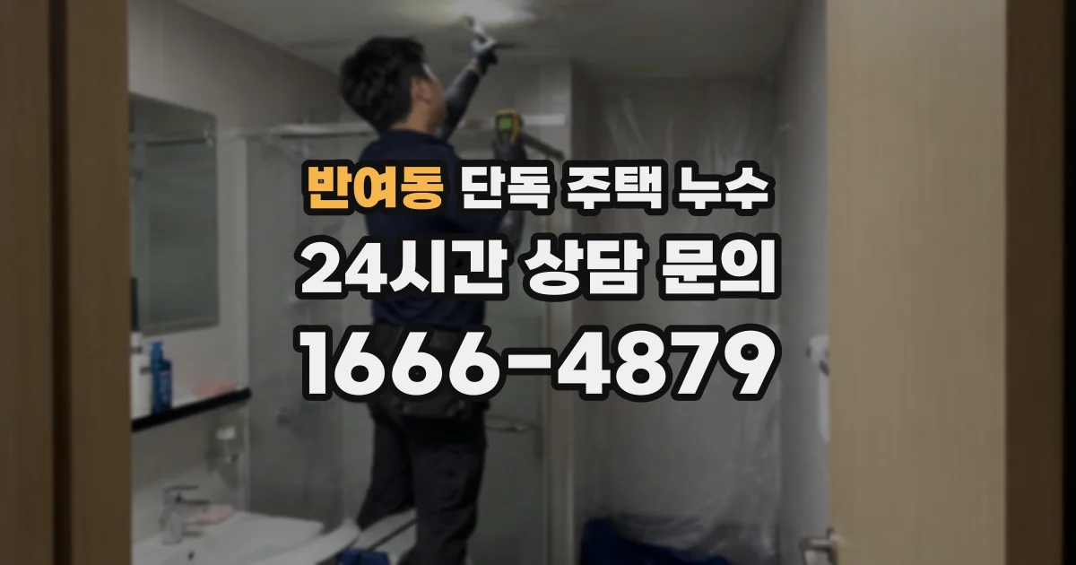 반여동 단독 주택 누수