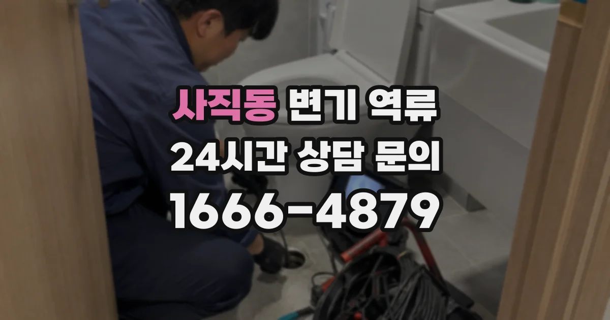 사직동 변기 역류