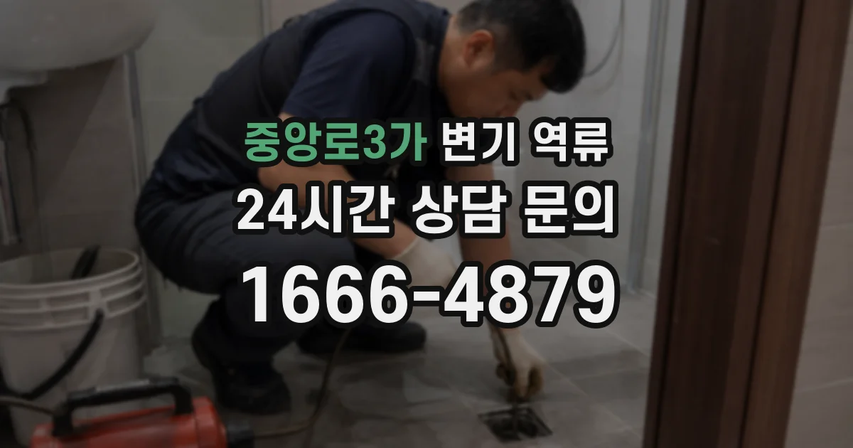 중앙로3가 변기 역류