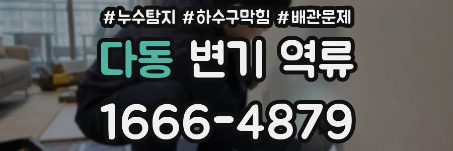 다동 변기 역류