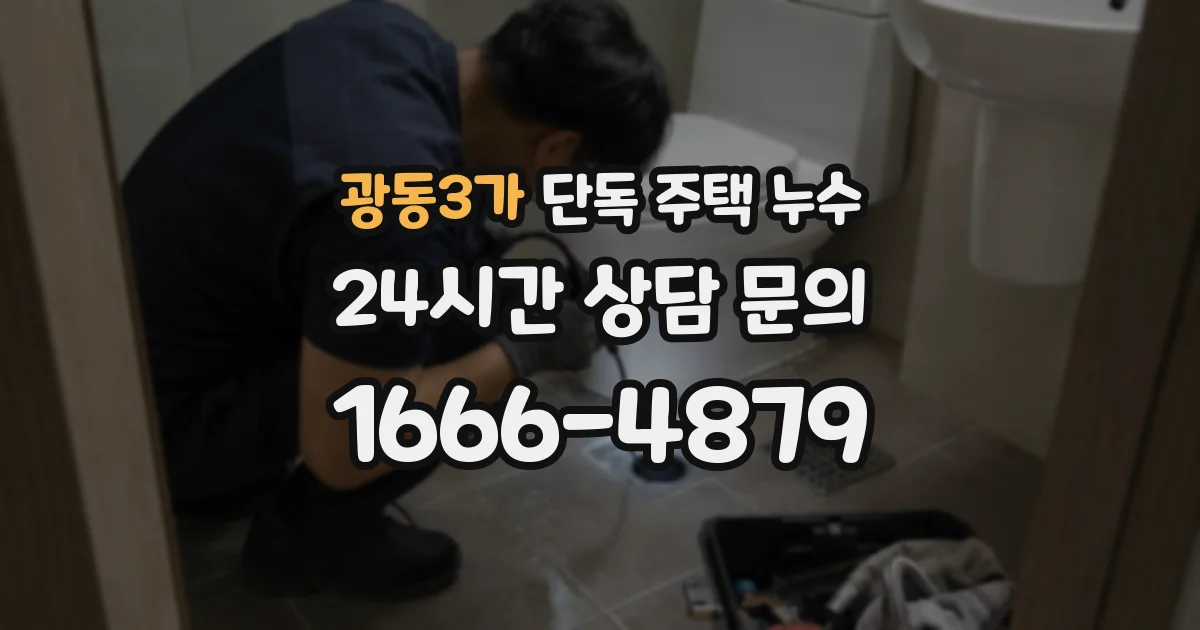광동3가 단독 주택 누수
