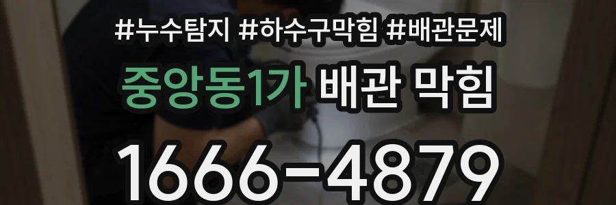 중앙동1가 배관 막힘