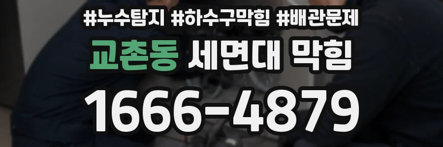 교촌동 세면대 막힘