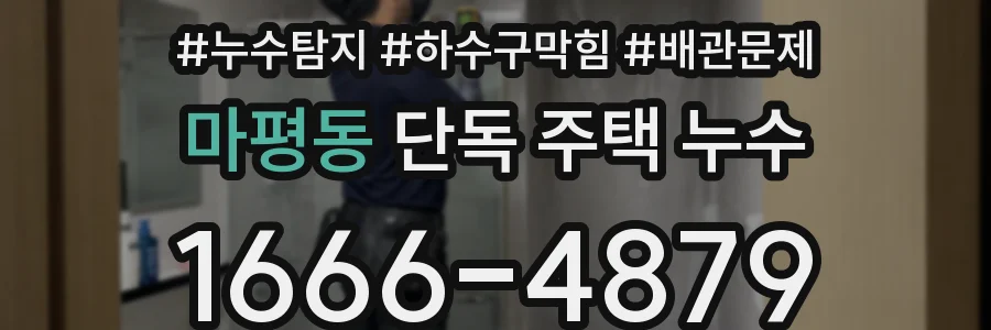 마평동 단독 주택 누수