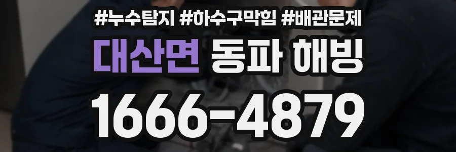 대산면 동파 해빙