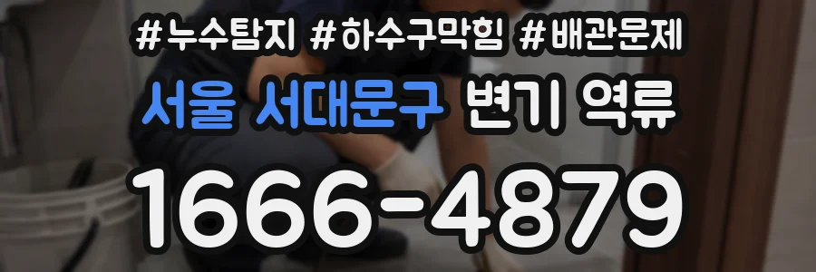 서울 서대문구 변기 역류