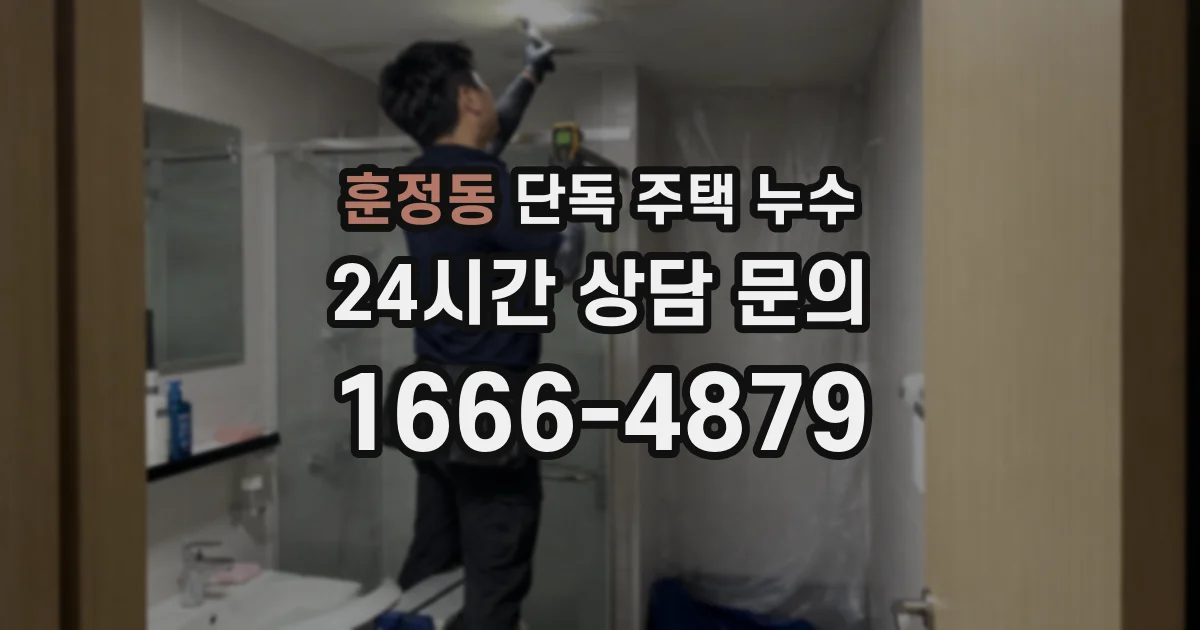 훈정동 단독 주택 누수