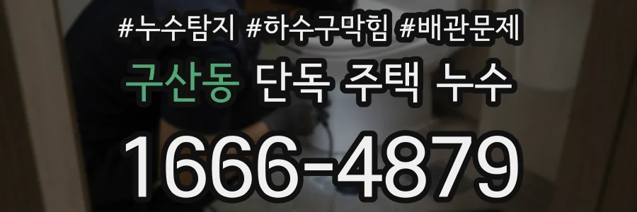 구산동 단독 주택 누수