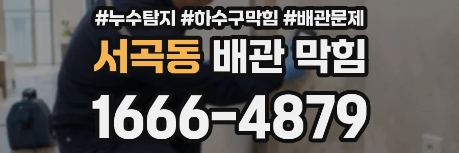 서곡동 배관 막힘