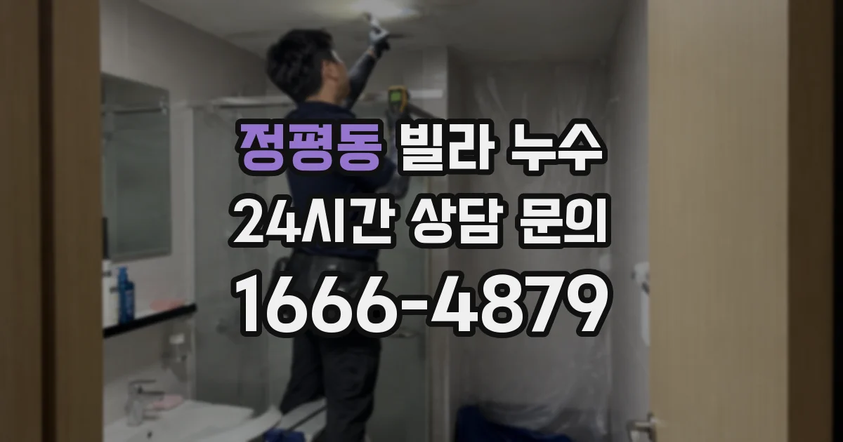 정평동 빌라 누수