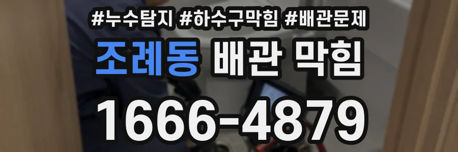 조례동 배관 막힘