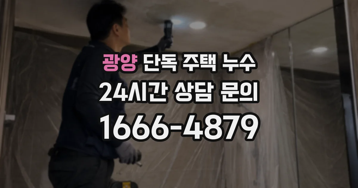 광양 단독 주택 누수