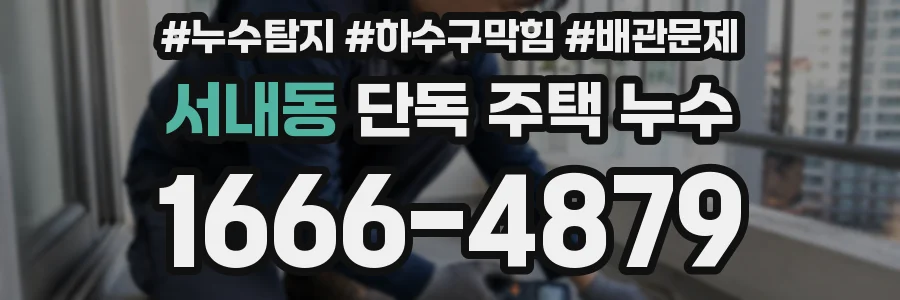 서내동 단독 주택 누수