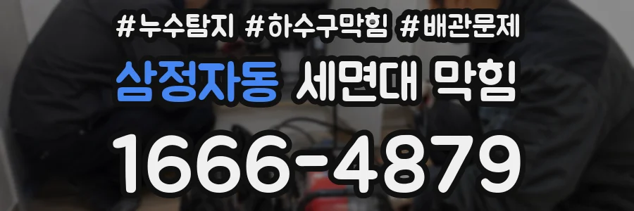 삼정자동 세면대 막힘