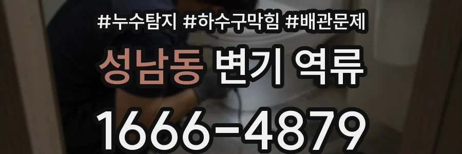 성남동 변기 역류
