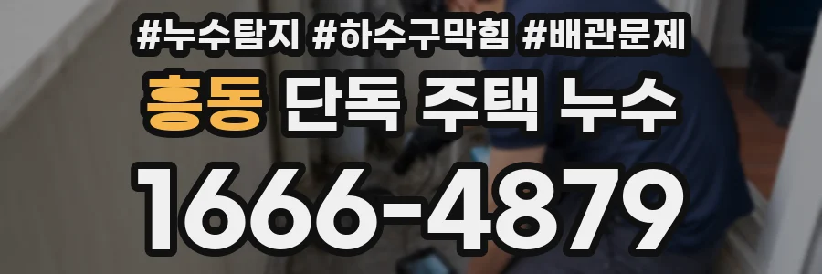 흥동 단독 주택 누수