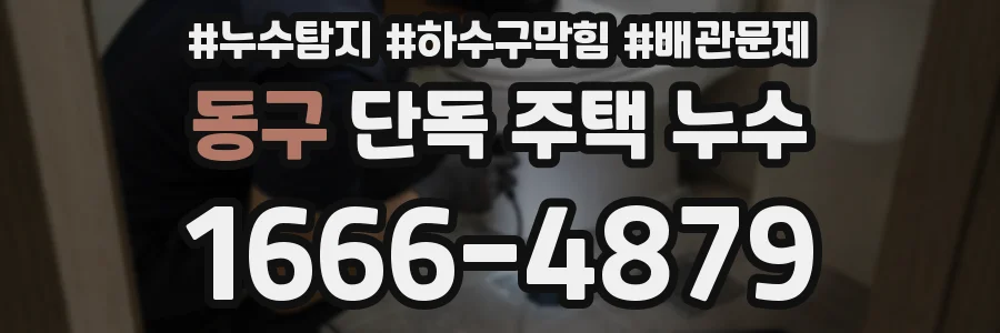 동구 단독 주택 누수