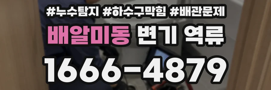 배알미동 변기 역류