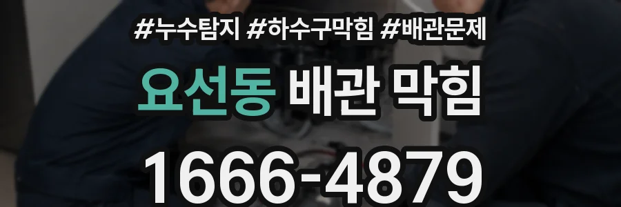 요선동 배관 막힘
