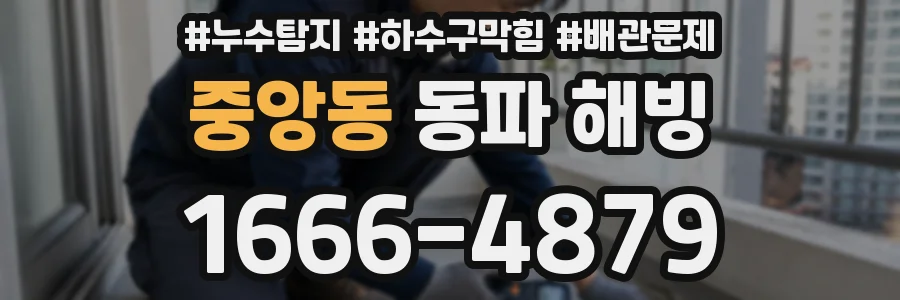 중앙동 동파 해빙