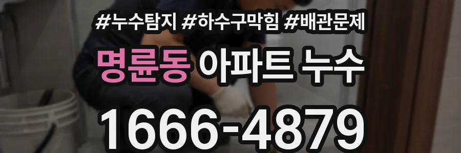 명륜동 아파트 누수