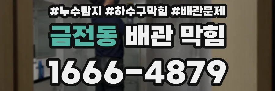 금전동 배관 막힘