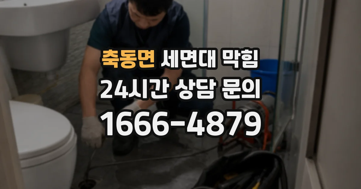 축동면 세면대 막힘