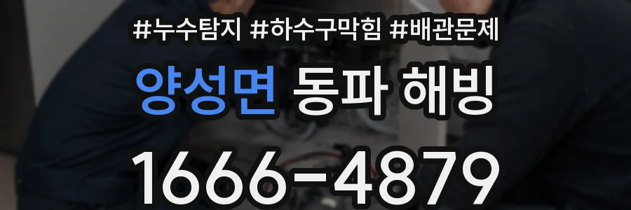 양성면 동파 해빙