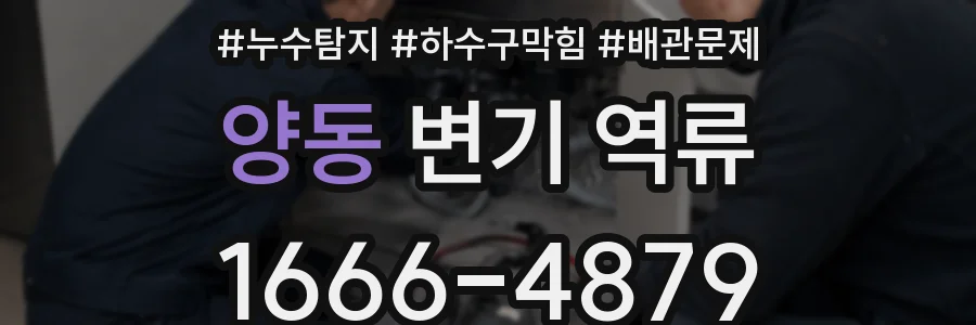 양동 변기 역류