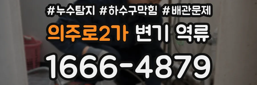 의주로2가 변기 역류