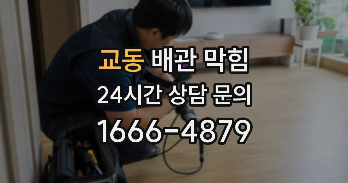교동 배관 막힘