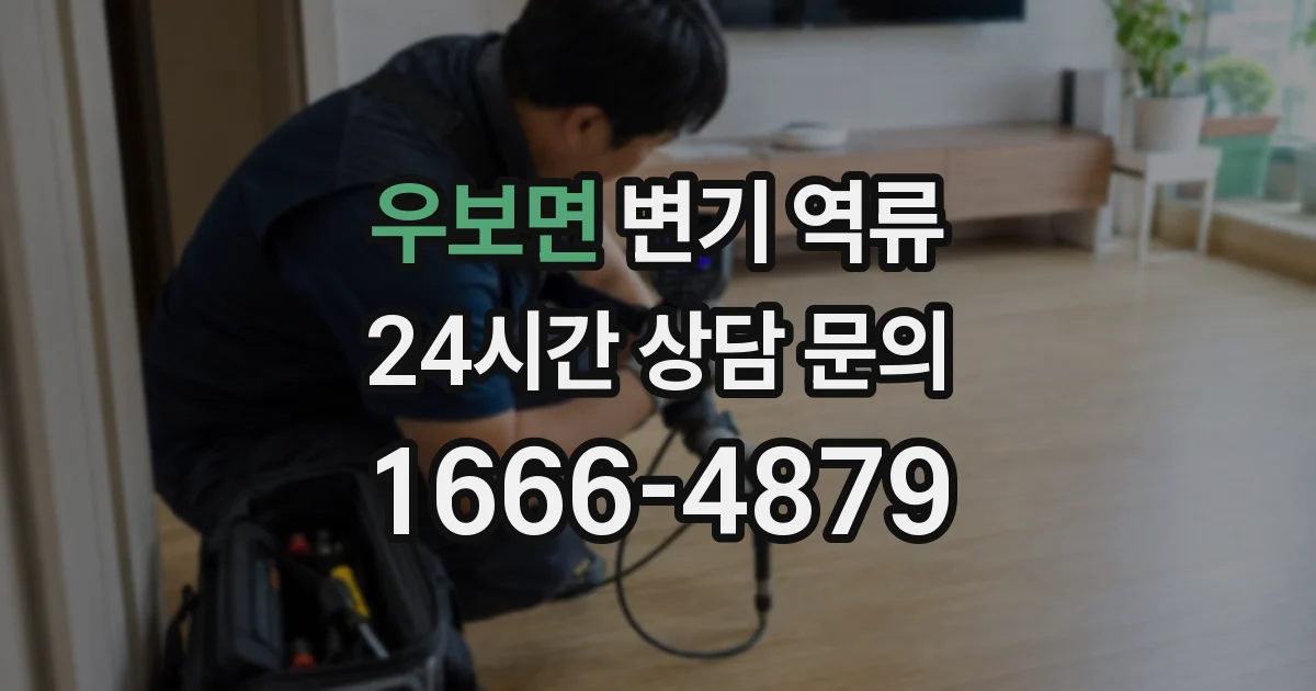 우보면 변기 역류