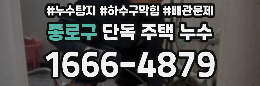 종로구 단독 주택 누수