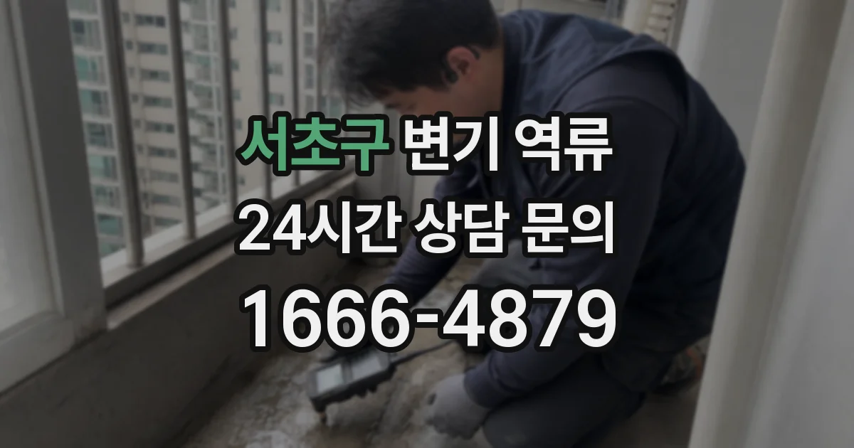 서초구 변기 역류