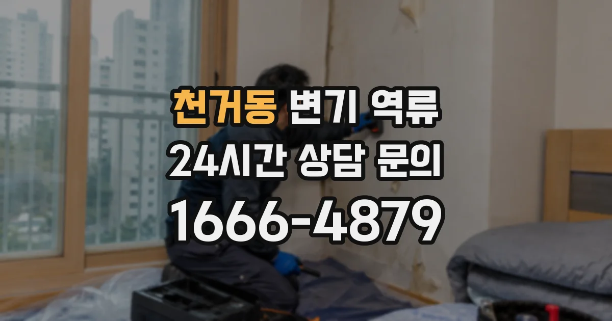 천거동 변기 역류
