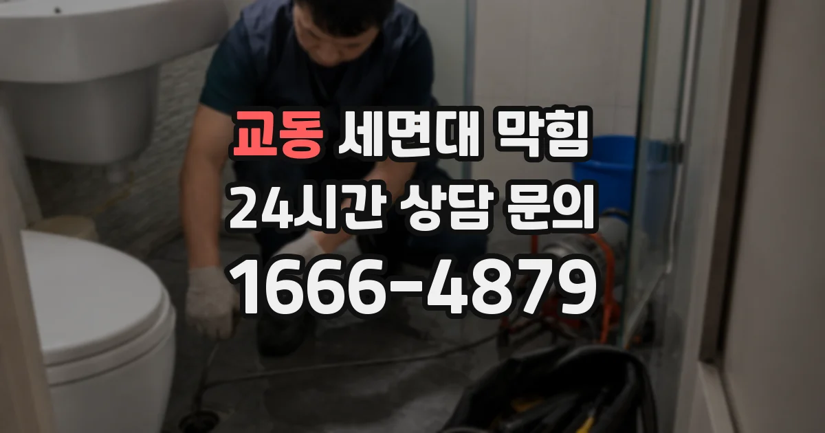 교동 세면대 막힘