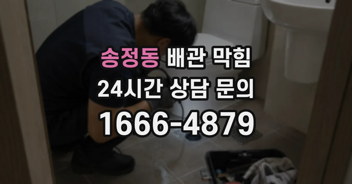 송정동 배관 막힘