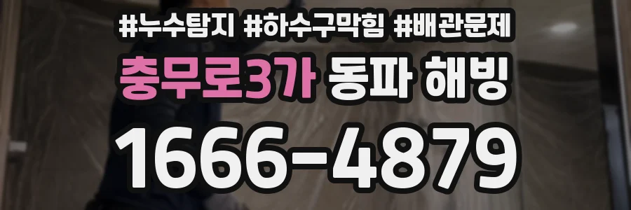 충무로3가 동파 해빙