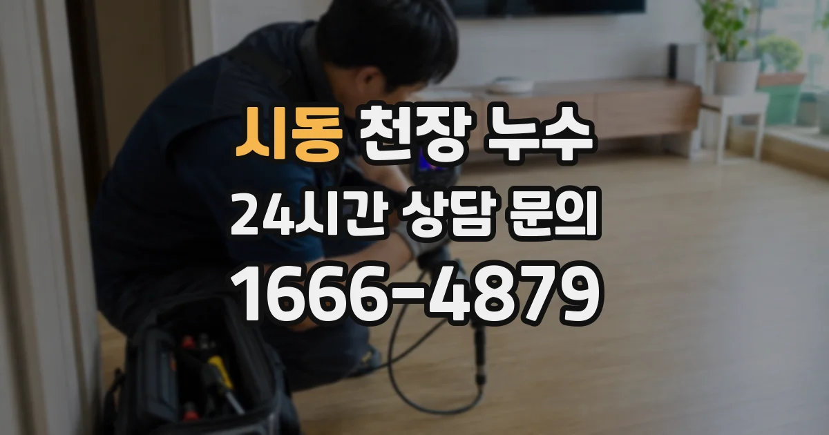 시동 천장 누수