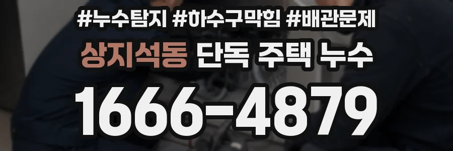 상지석동 단독 주택 누수