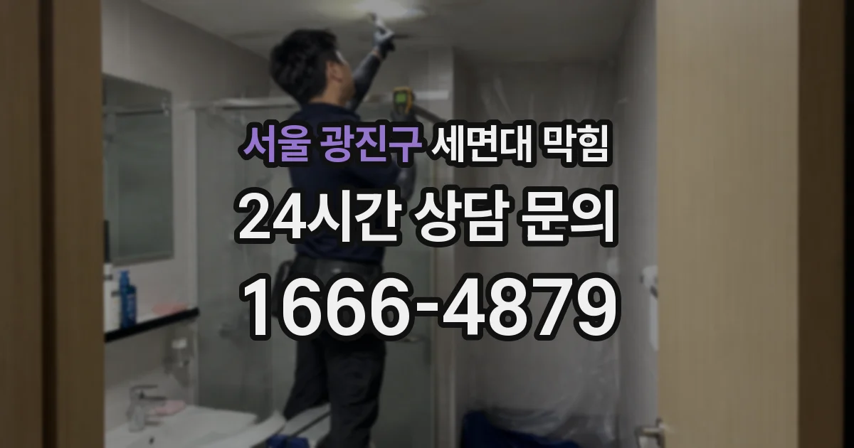 서울 광진구 세면대 막힘